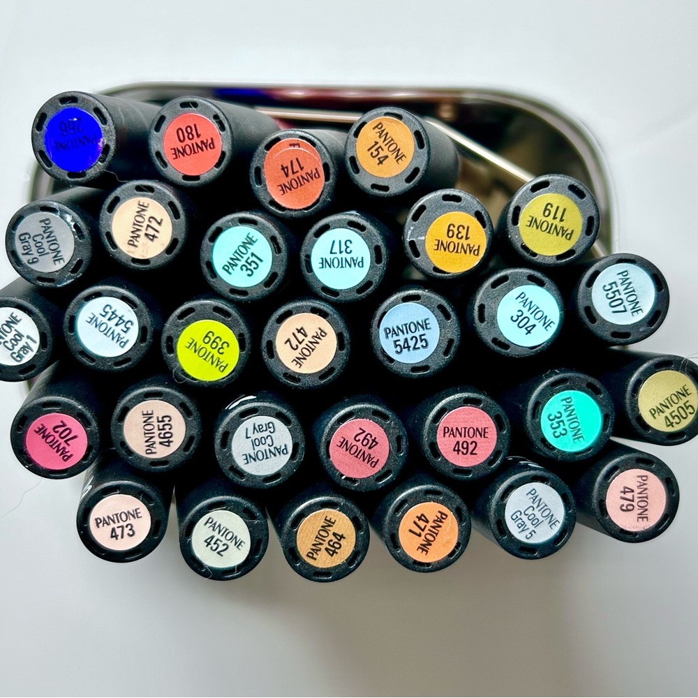 Collection of 31 Vintage Pantone by Letraset markers